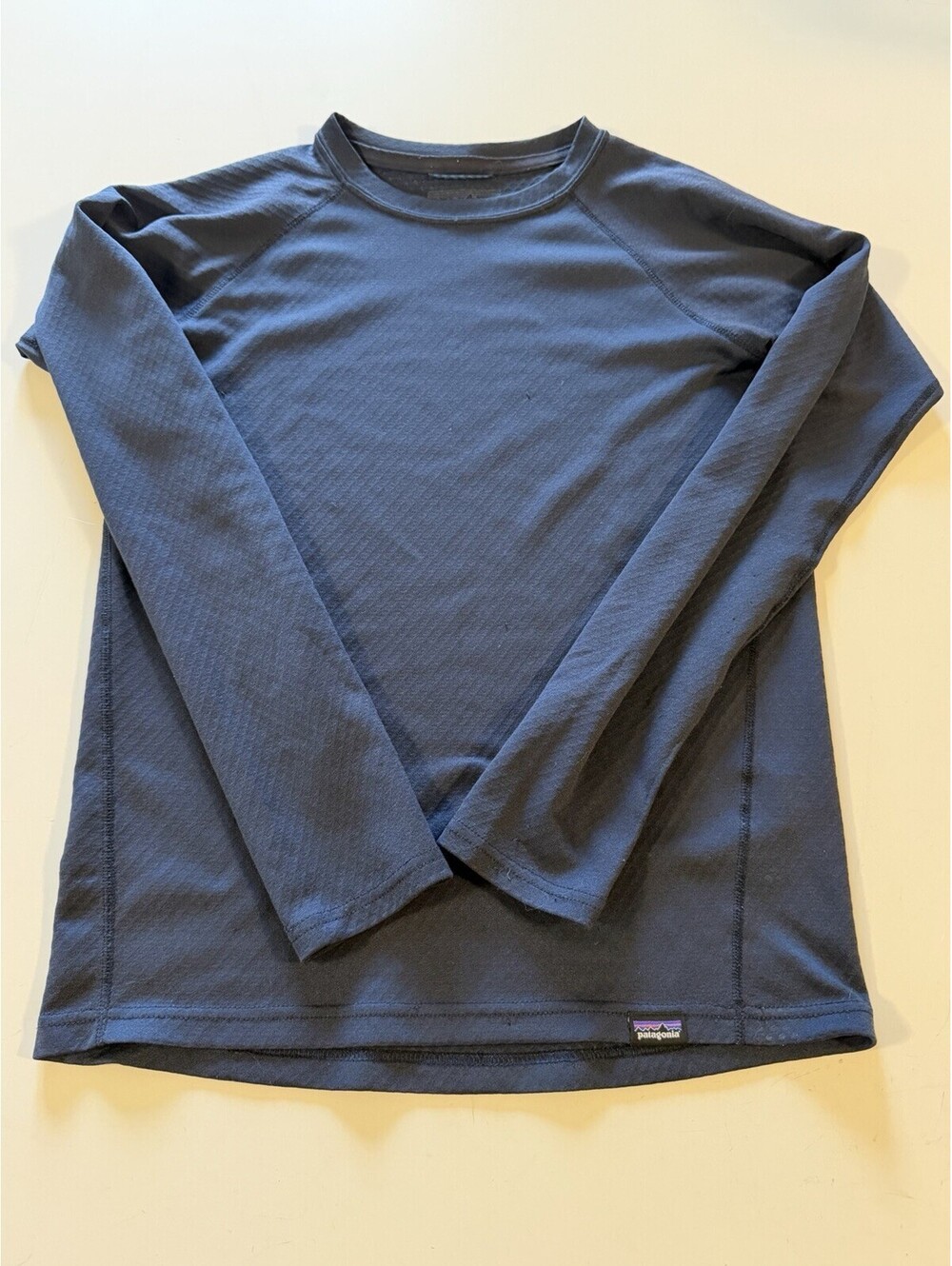 Patagonia Capilene Baselayer Shirt Boys Large Navy Blue Long Sleeve Made USA